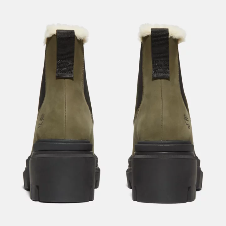 Everleigh Warm Lined Chelsea Boot for Women in Dark Green