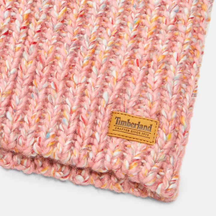 Chunky Fleck Neck Warmer in Pink