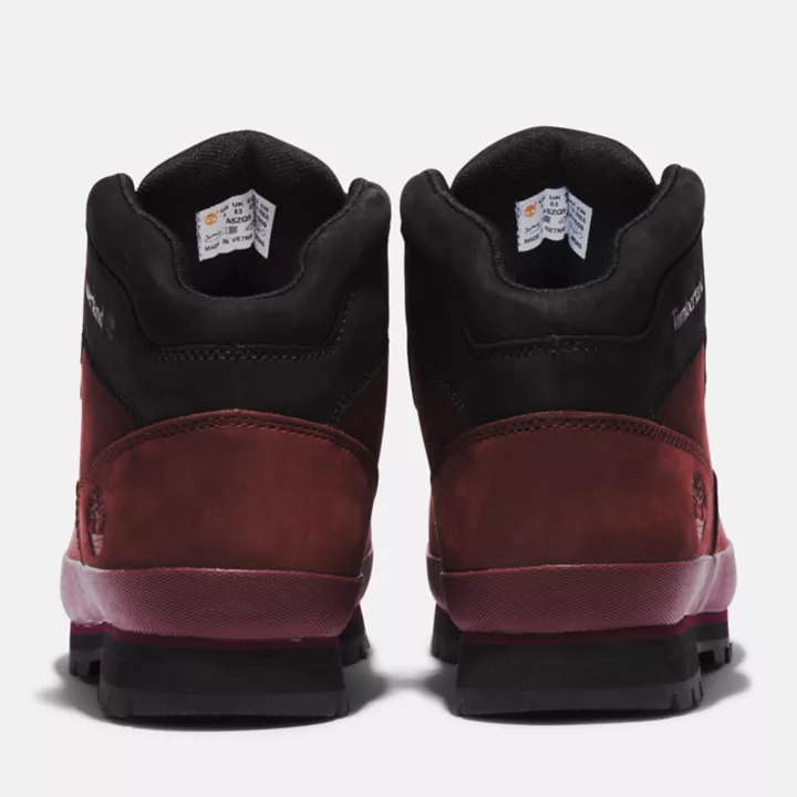 Euro Hiker Leather Boot for Men in Burgundy