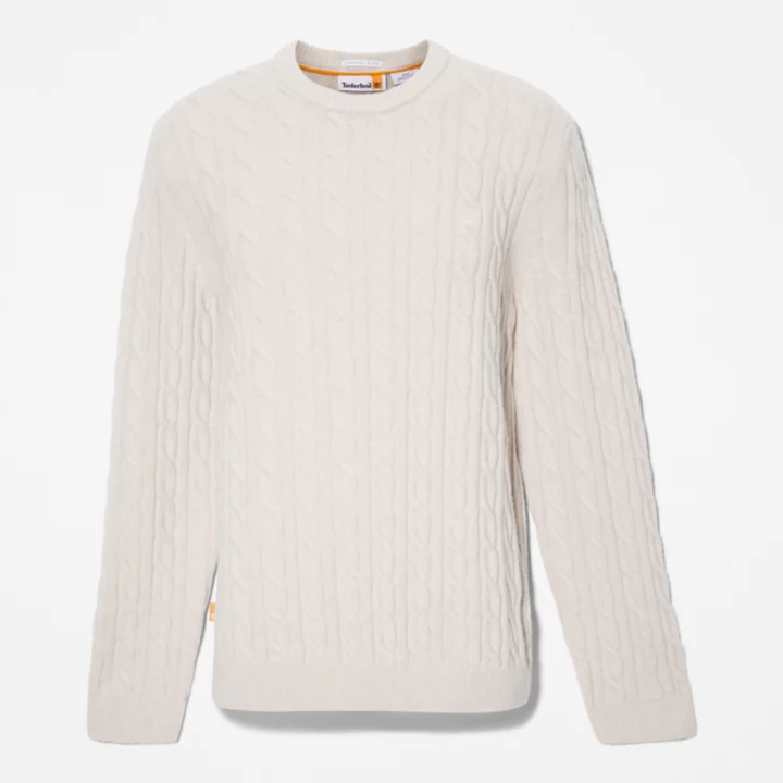 Phillips Brook Cable-knit Crew Jumper for Men in Beige