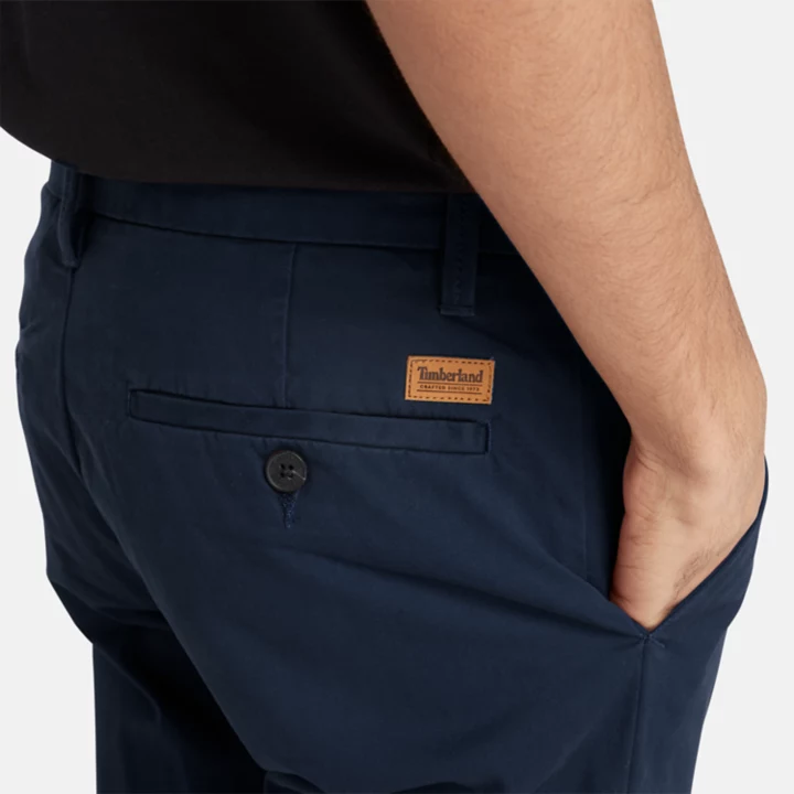 Sargent Lake Stretch Chino Trousers for Men in Navy