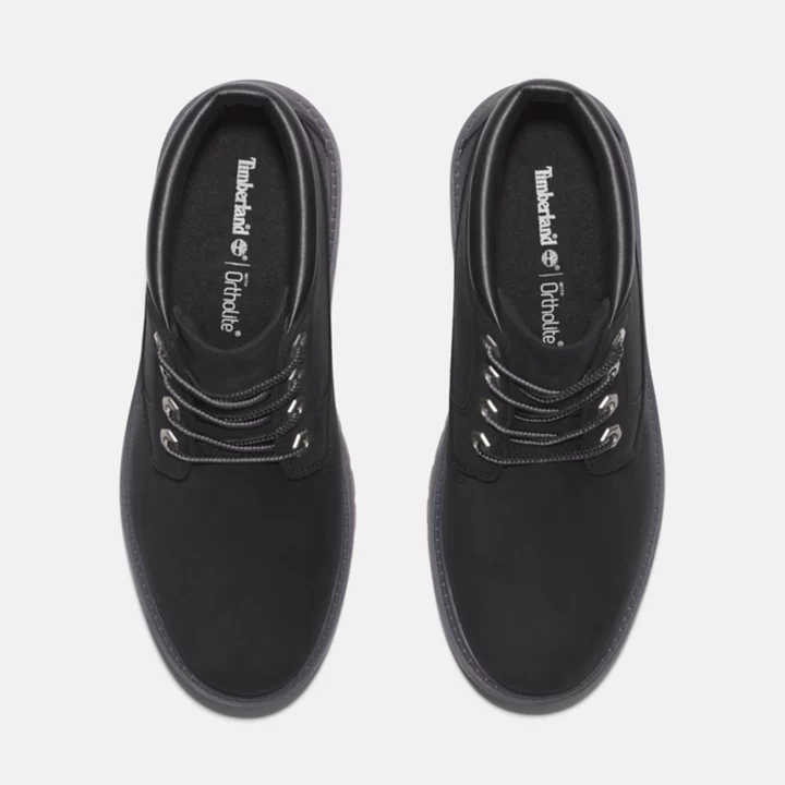 Stone Street Timberland Premium Platform Waterproof Chukka for Women in Monochrome Black