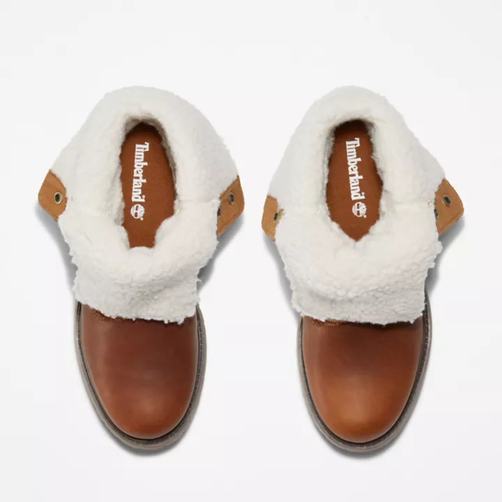 Timberland Authentics Waterproof Roll-Top Boot for Women in Dark Brown