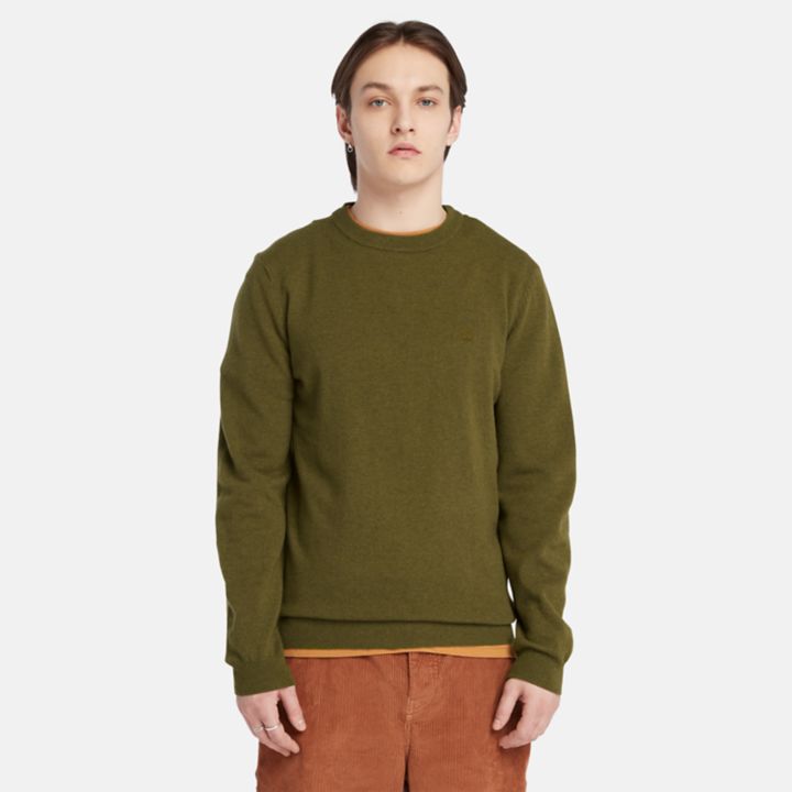 Cohas Brook Crewneck Jumper for Men in Dark Green