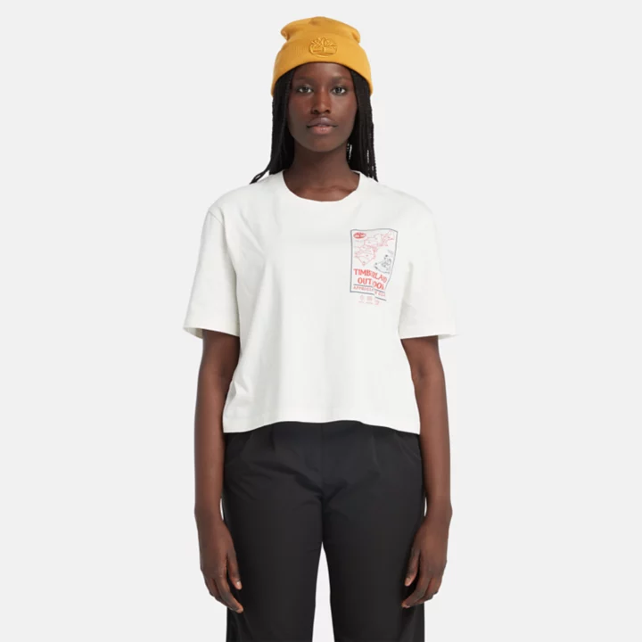 Cropped T-Shirt for Women in White