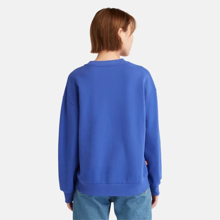 Logo Crewneck Sweatshirt for Women in Blue