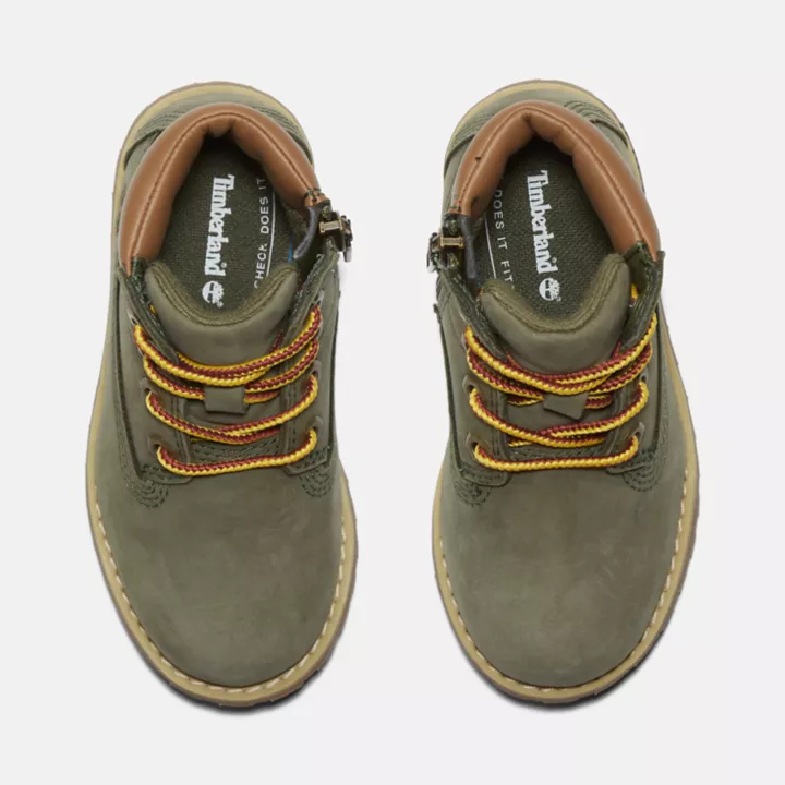 Pokey Pine 6 Inch Boot for Toddler in Dark Green