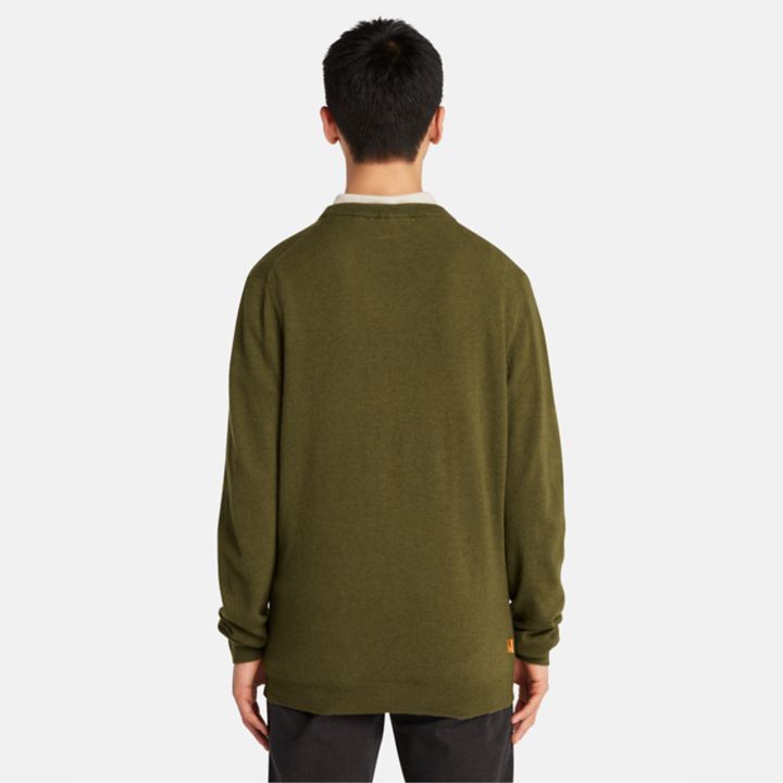 Cohas Brook V-Neck  Jumper for Men in Green