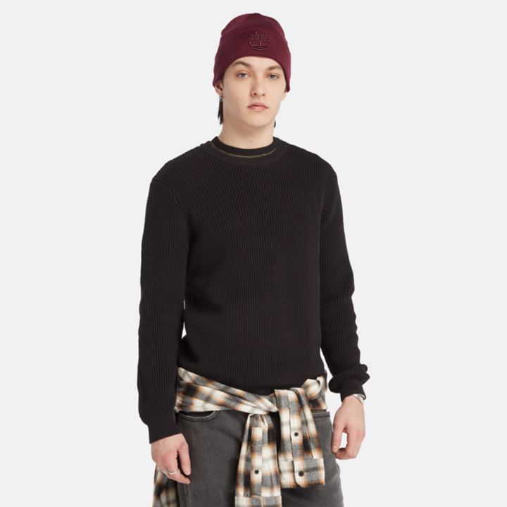 Tuck Crewneck Jumper for Men in Black