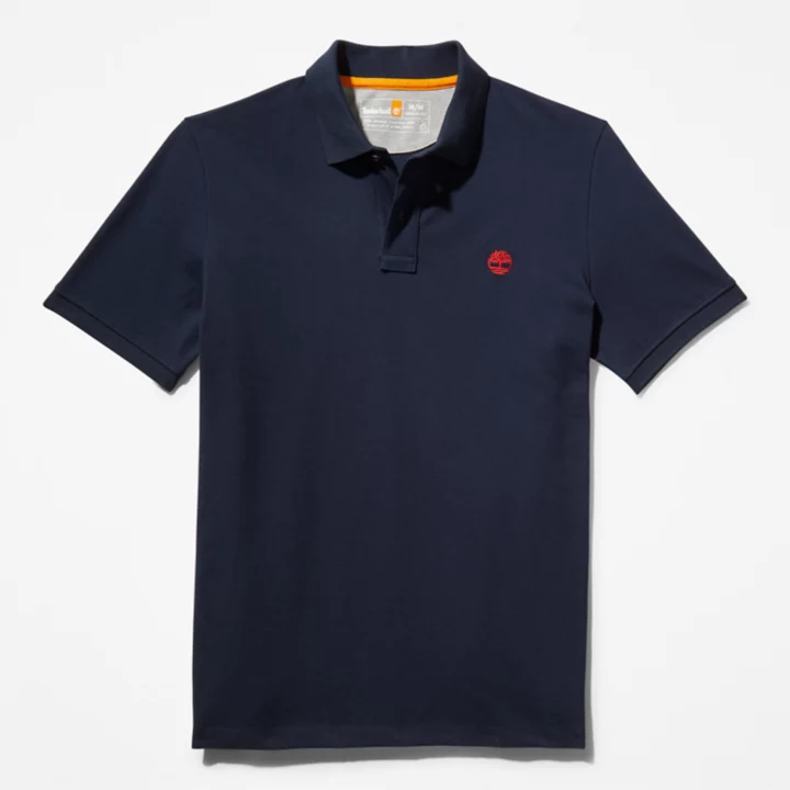 Millers River Pique Polo Shirt for Men in Navy