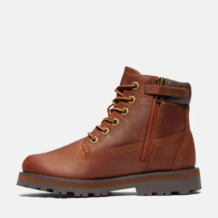 Courma 6 Inch Side-Zip Boot for Youth in Brown