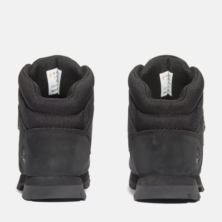 Euro Sprint Mid Hiker for Youth in Black Nubuck