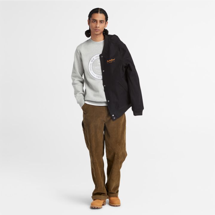 Elevated Brand Carrier Crew Sweatshirt for Men in Grey