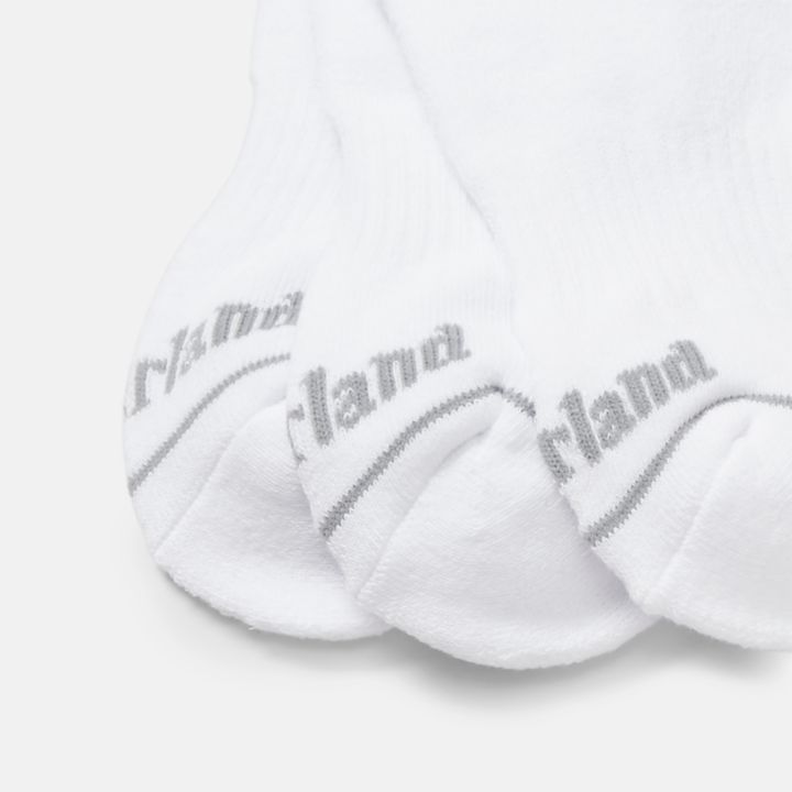 All Gender 3 Pack Bowden No-Show Socks in White