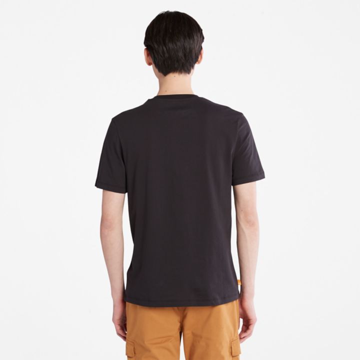 Stack Logo T-Shirt for Men in Black