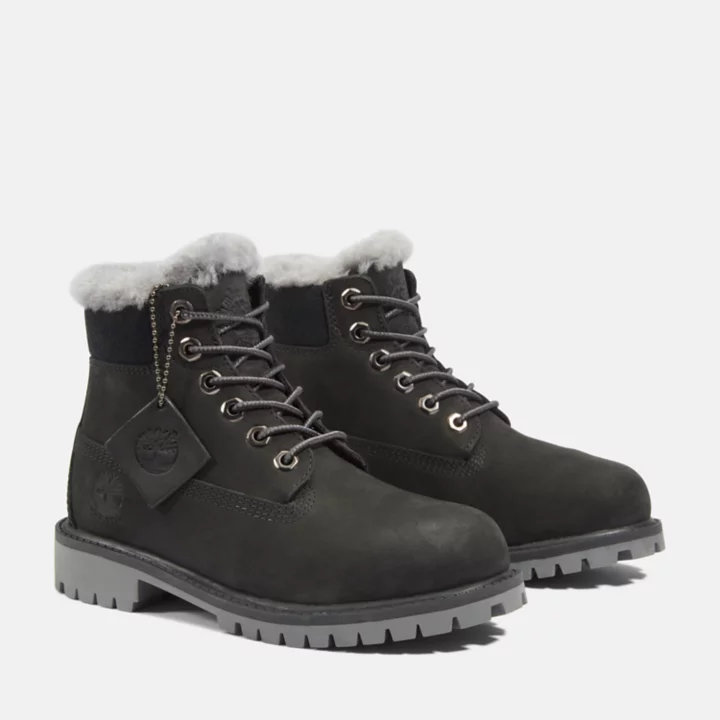 Timberland Premium 6 Inch Winter Boot for Youth in Black