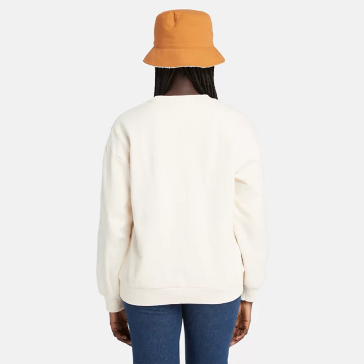 Logo Crewneck Sweatshirt for Women in White