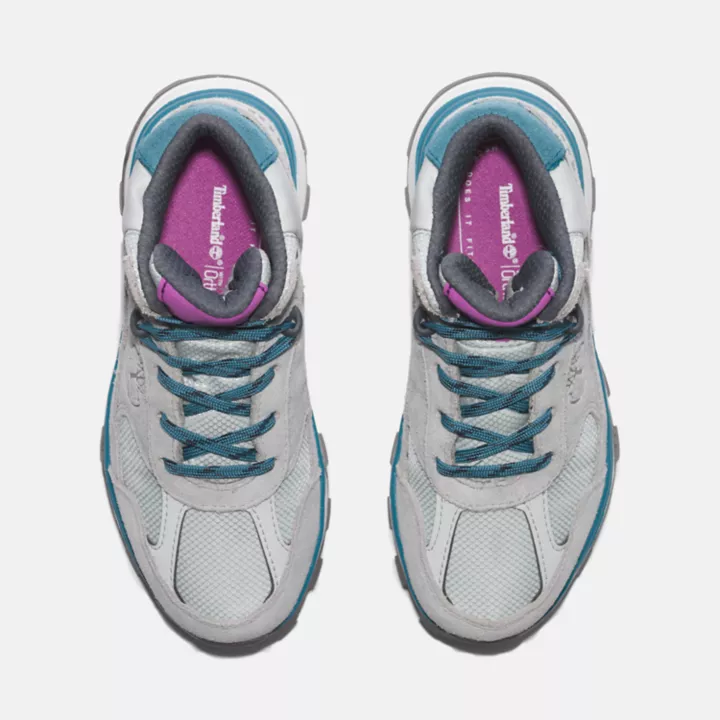 Trail Trekker Waterproof Hiking Boot for Youth in Light Grey