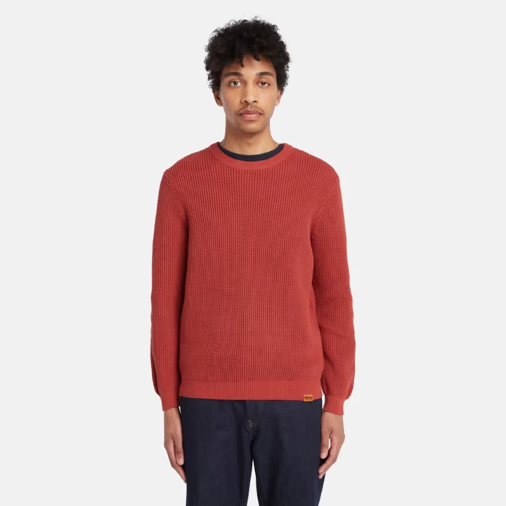 Tuck Crewneck Jumper for Men in Red
