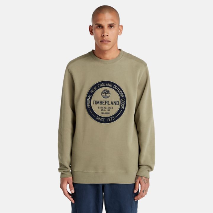 Elevated Brand Carrier Crew Sweatshirt for Men in Green
