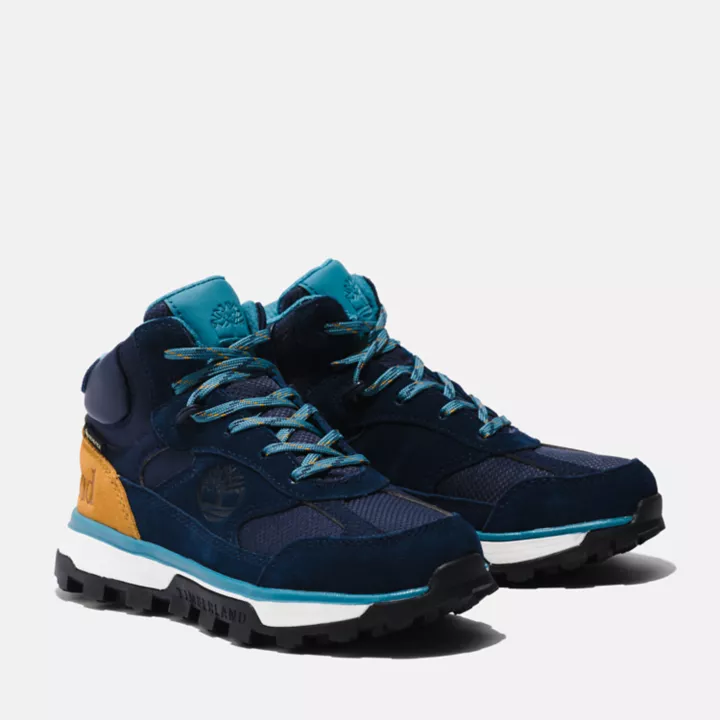 Trail Trekker Waterproof Hiking Boot for Junior in Navy