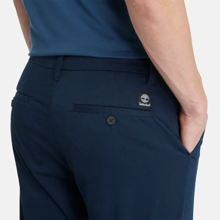 Squam Lake Stretch Chinos for Men in Navy