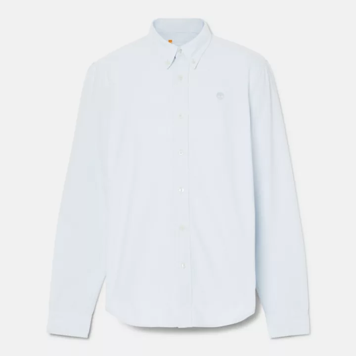 Long Sleeve Oxford Shirt for Men in Light Blue
