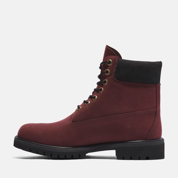 Timberland Premium 6 Inch Boot for Men in Burgundy