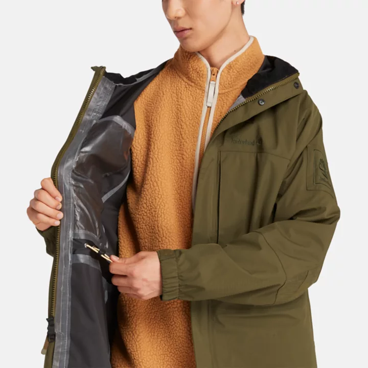 Waterproof Outdoor Parka for Men in Green