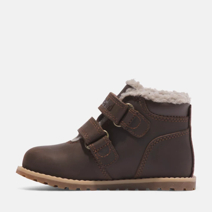 Pokey Pine Hook & Loop Boot for Toddler in Dark Brown