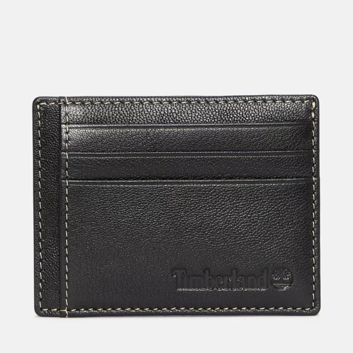 Milled Card Wallet for Men in Black