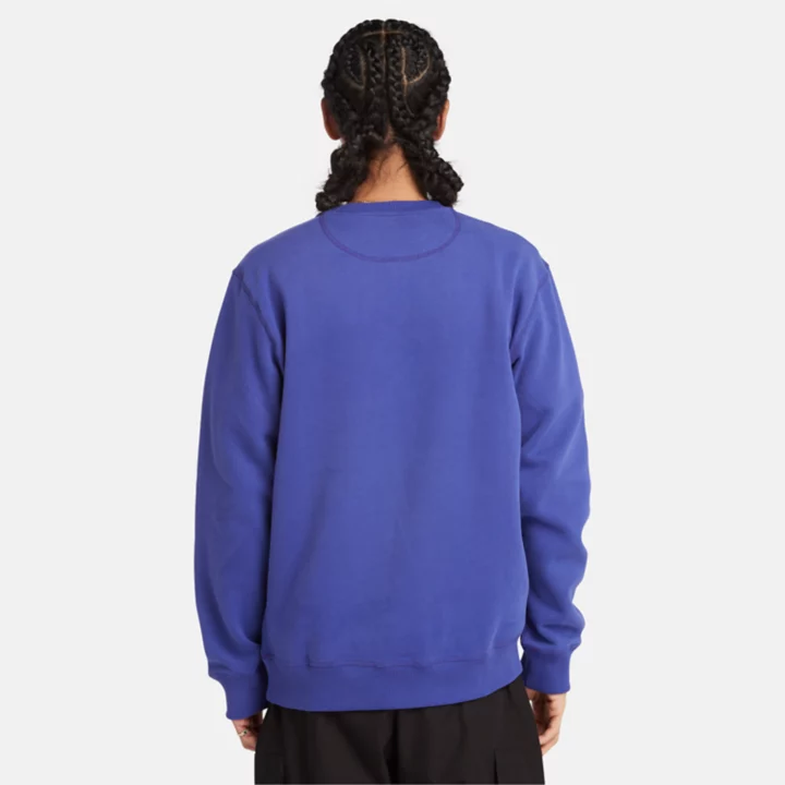 Est. 1973 Logo Crew Sweatshirt for Men in Blue