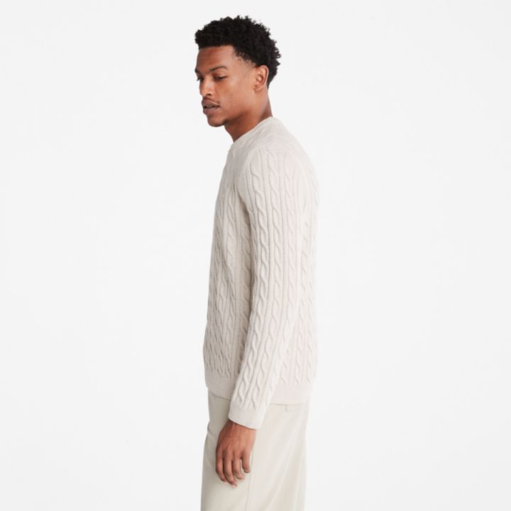 Phillips Brook Cable-knit Crew Jumper for Men in Beige