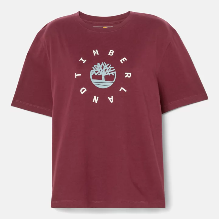 Seasonal Logo T-Shirt for Women in Burgundy