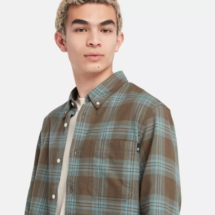 Tartan Shirt for Men in Green/Blue