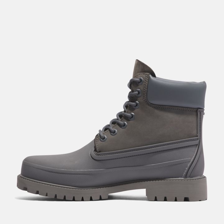 Timberland Heritage 6 Inch Rubber Toe Boot for Men in Grey