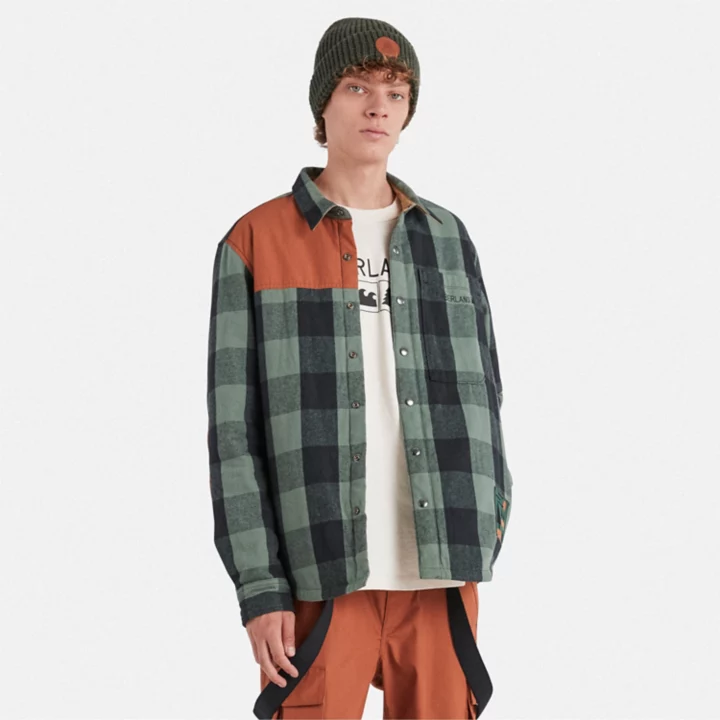 Timberland x Nina Chanel Abney Overshirt in Green