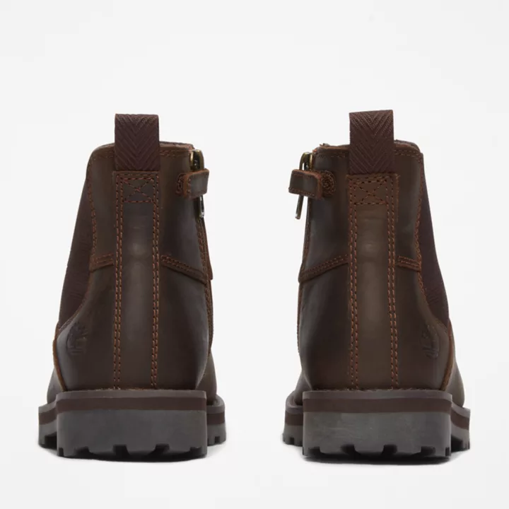 Courma Kid's Chelsea Boot for Junior in Dark Brown
