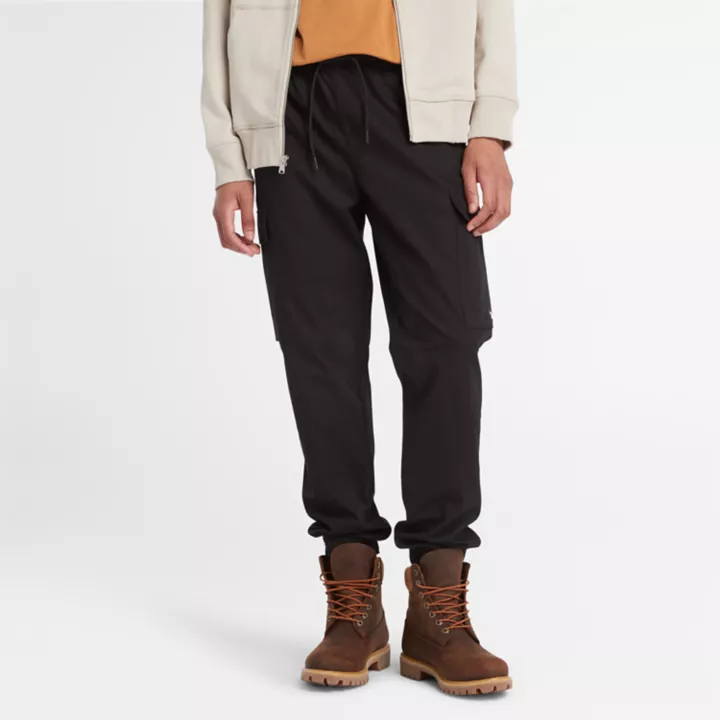 Utility Cargo Jogger for Men in Black
