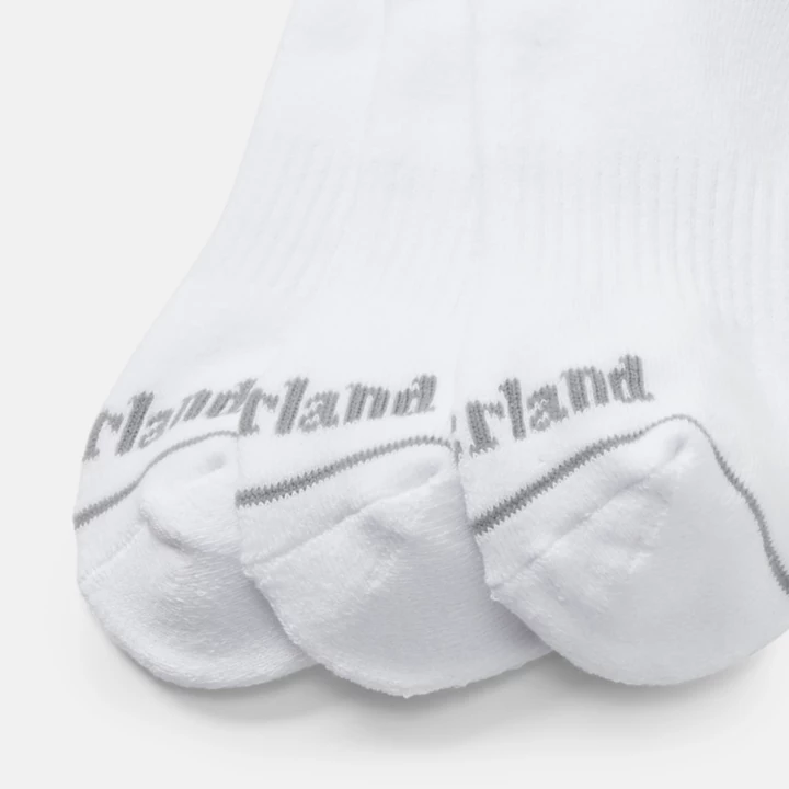All Gender 3 Pack Bowden Quarter Socks in White