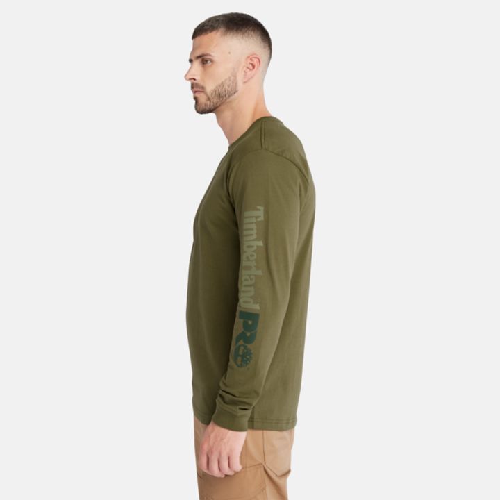 Timberland PRO Core Logo LS T-Shirt for Men in Green