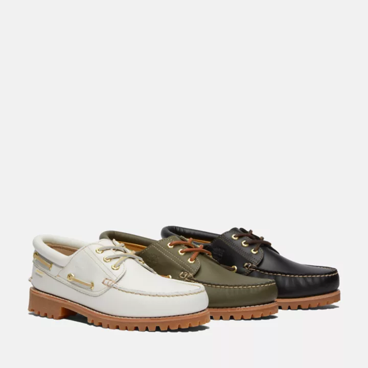 Timberland x Aimé Leon Dore Authentics Three-Eye Boat Shoe for Men in White