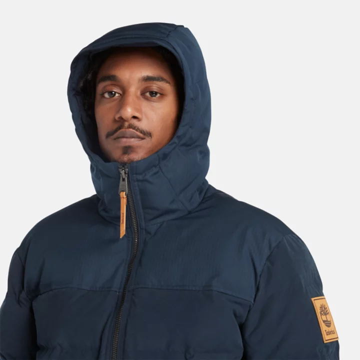 Mountain Welch Hooded Water Repellent Puffer Jacket for Men in Navy