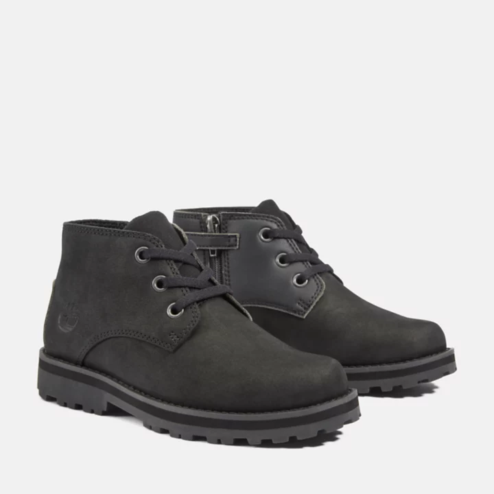 Courma Kid Chukka Boot for Youth in Black