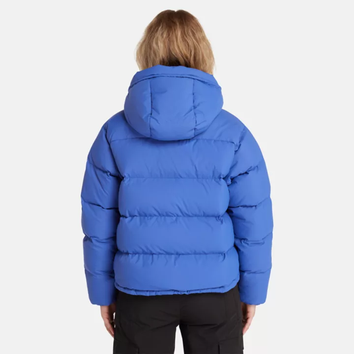 Recycled Down Puffer Jacket for Women in Blue
