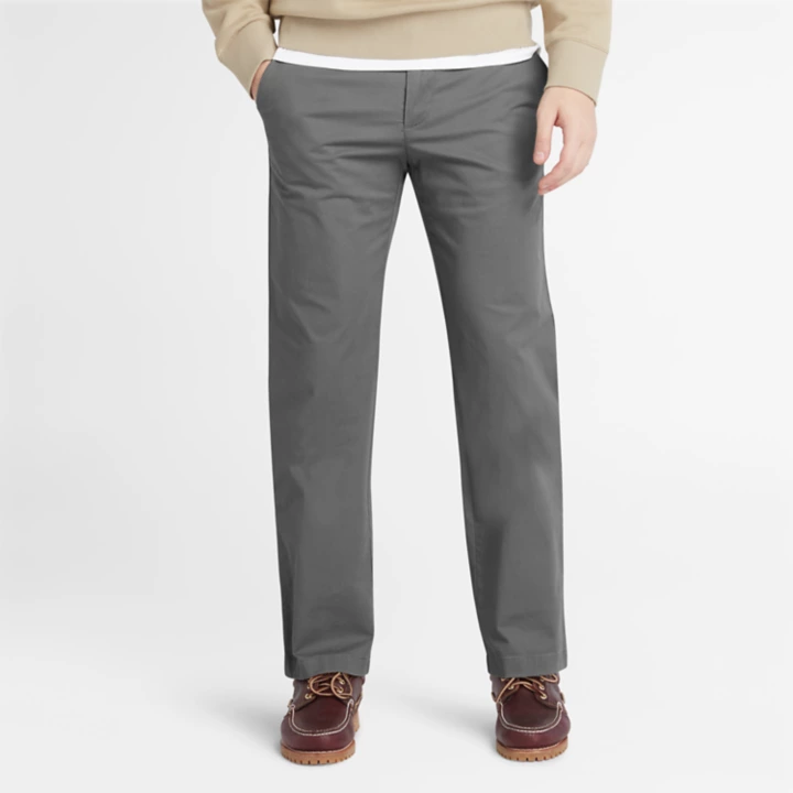 Squam Lake Stretch Chinos for Men in Grey