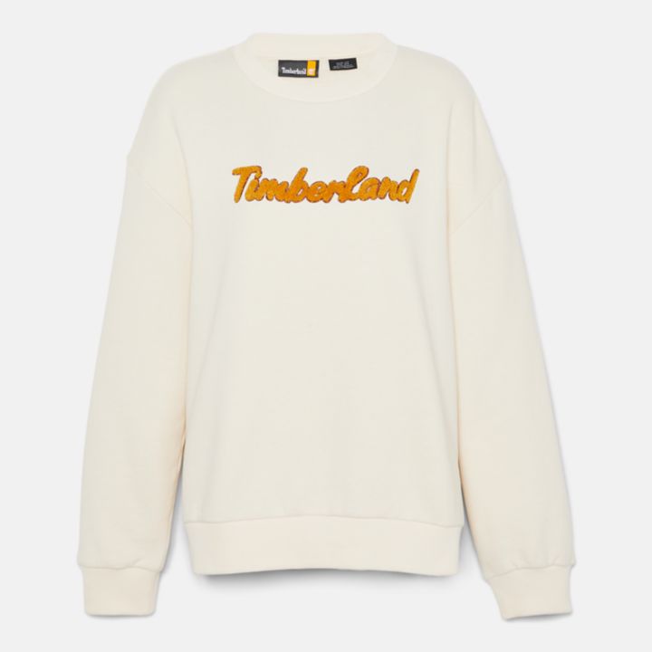 Logo Crewneck Sweatshirt for Women in White