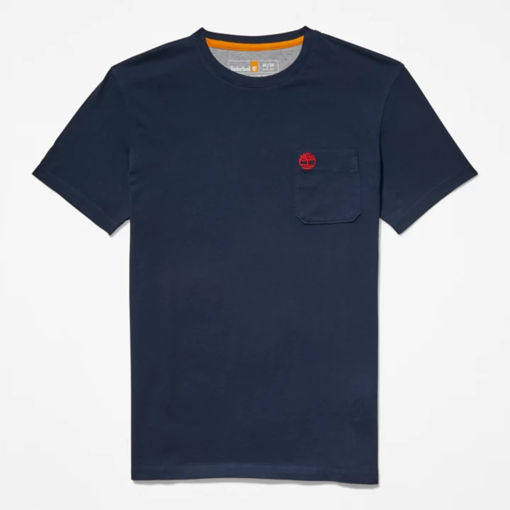 Dunstan River Pocket T-Shirt for Men in Navy