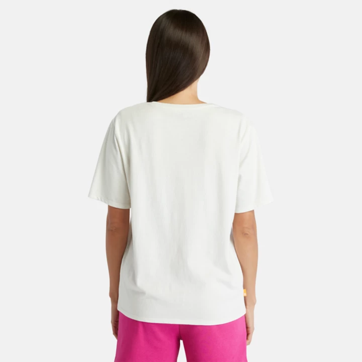 Embroidered Logo T-Shirt for Women in White