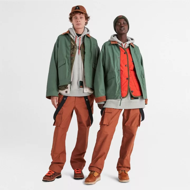 Timberland x Nina Chanel Abney Suspender Joggers in Brown